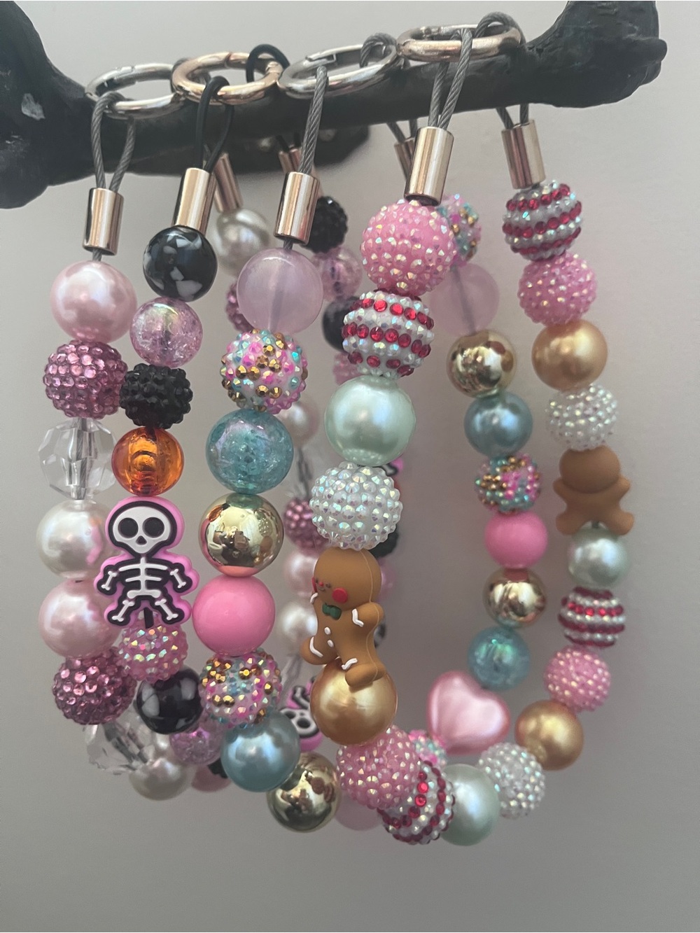 Happy Hippo - Dog collar necklaces - set of 4 - 16 inches, ~40-50lb dogs